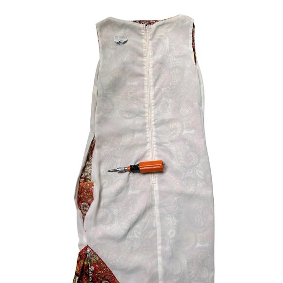 70s Vintage Paisley Maxi Dress Sleeveless Shift Bonwit Teller Cole California. - Picture 11 of 11